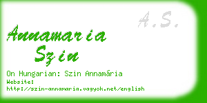 annamaria szin business card