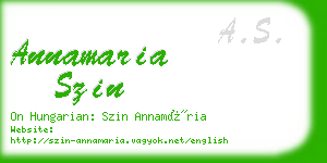 annamaria szin business card